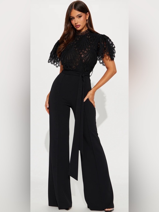 Pants - Black Crepe Jumpsuit